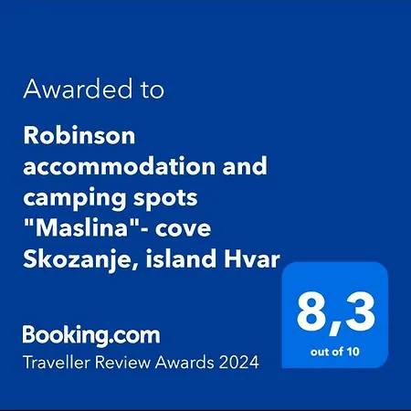 キャンプ場 Secluded Getaway Tiny - Skozanje Bay, Island Hvar *